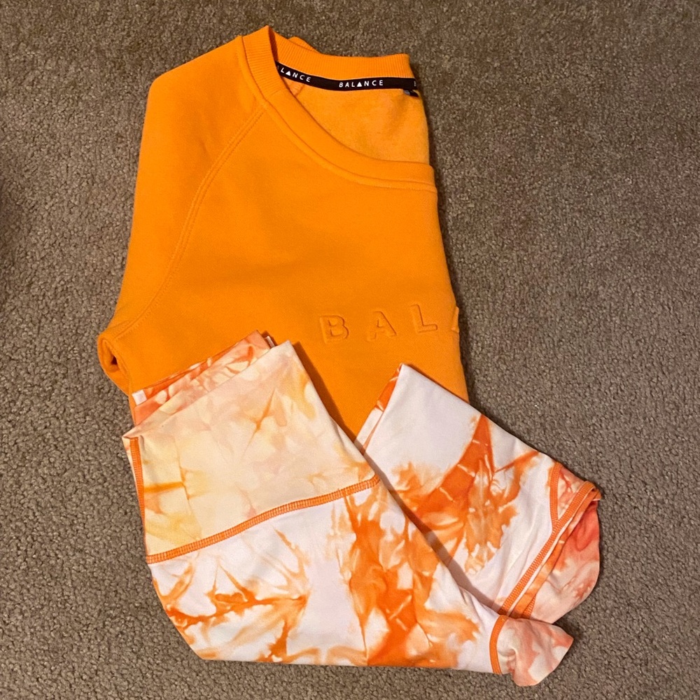 Balance athletica leggings & crop crew